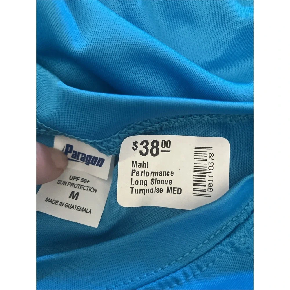 PARAGON Light Blue Men's Swim Rash Guard Lulu's N Myrtle Beach‎ SPF 50 Medium